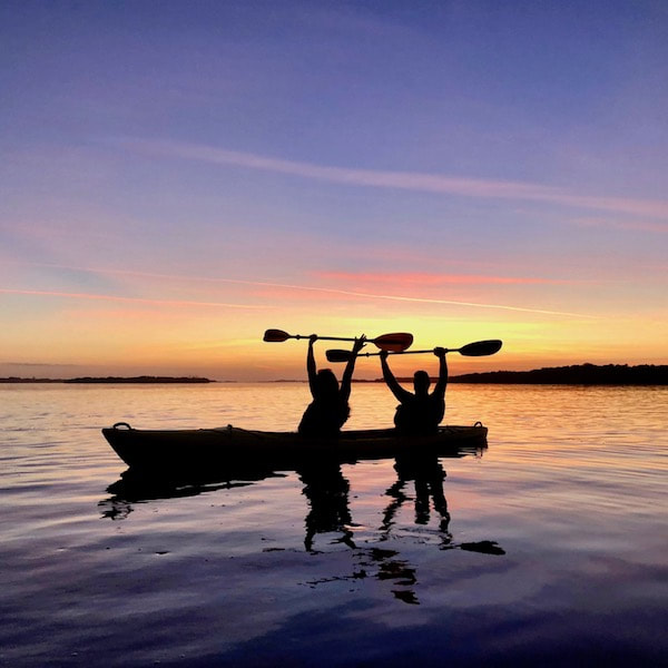 Kayak tour sunset coastal kayak charters